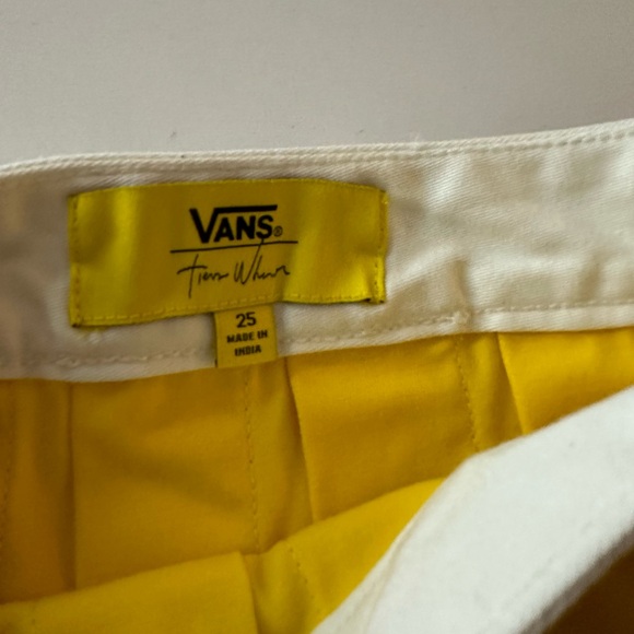 Vans X Tierra Whack Yellow Pleated Black/White Checkered High Rise Skirt NWT 25 - Picture 12 of 16